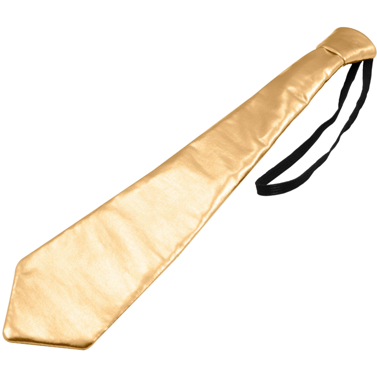 Das metalic goud - Willaert, verkleedkledij, carnavalkledij, carnavaloutfit, feestkledij, dassen, stropdas, das, tie